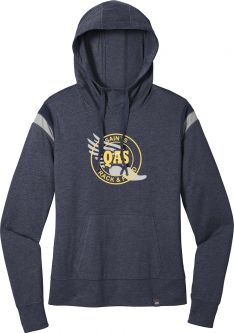 New Era Ladies Heritage Blend Varsity Hoodie, True Navy Heather